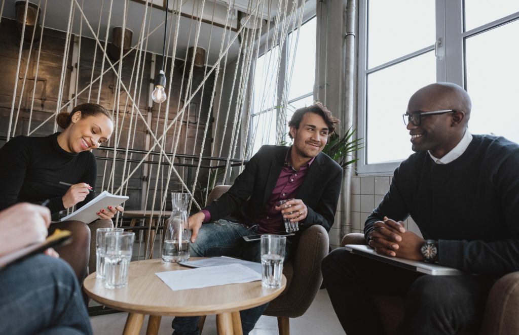 Executives Having A Meeting Indoors