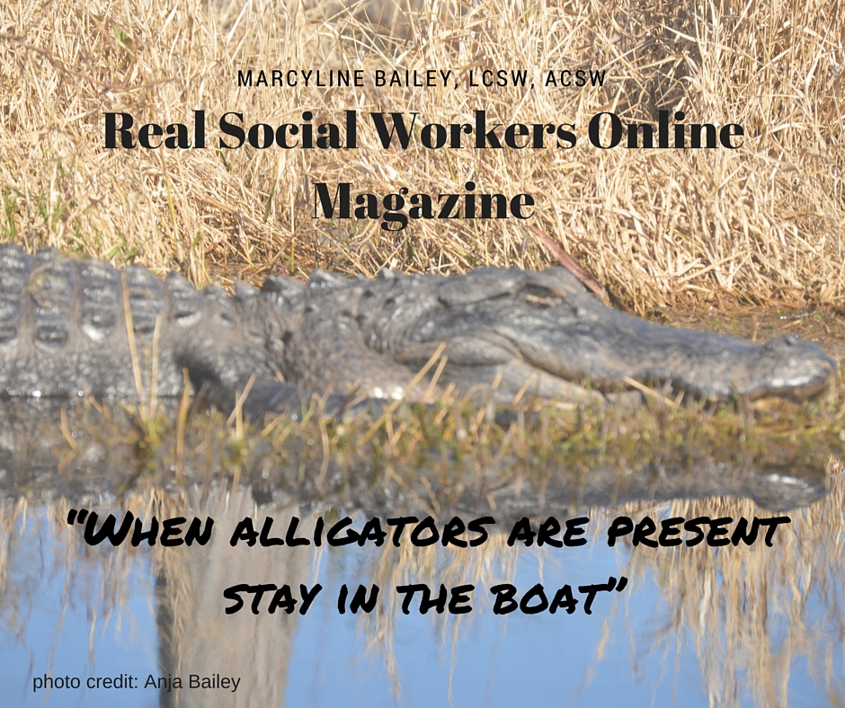 -When alligators are present stay in the boat-